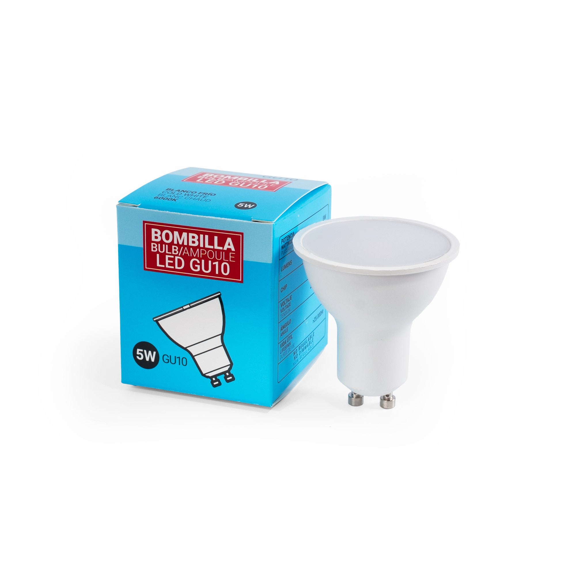 Ampoule LED GU10 - 5W - 120° - 6