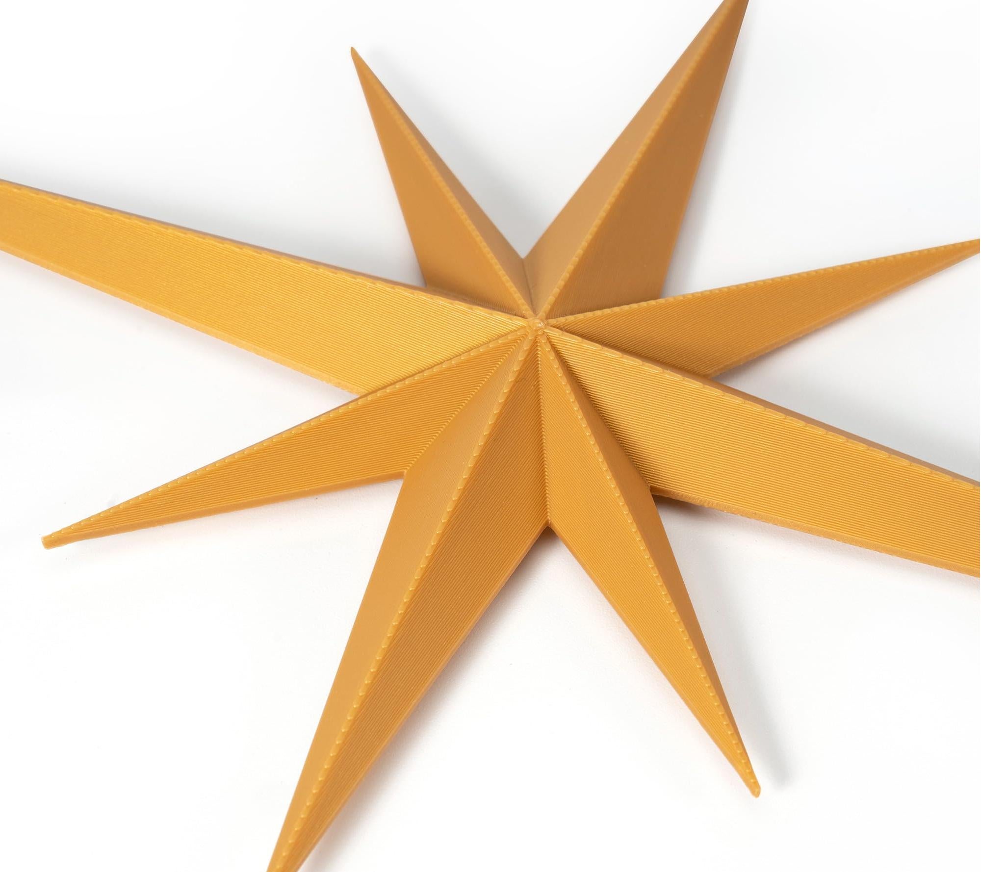 6 piezas de decoración navideña de pared con estrellas octogonales, adorno navideño, decoración de estrellas, decoración de pared para TV - 3