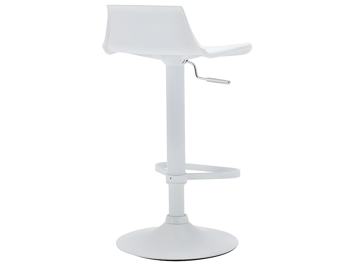 Tabouret de bar - Polypropylène - Hauteur réglable - Coloris blanc - CALAS - 6