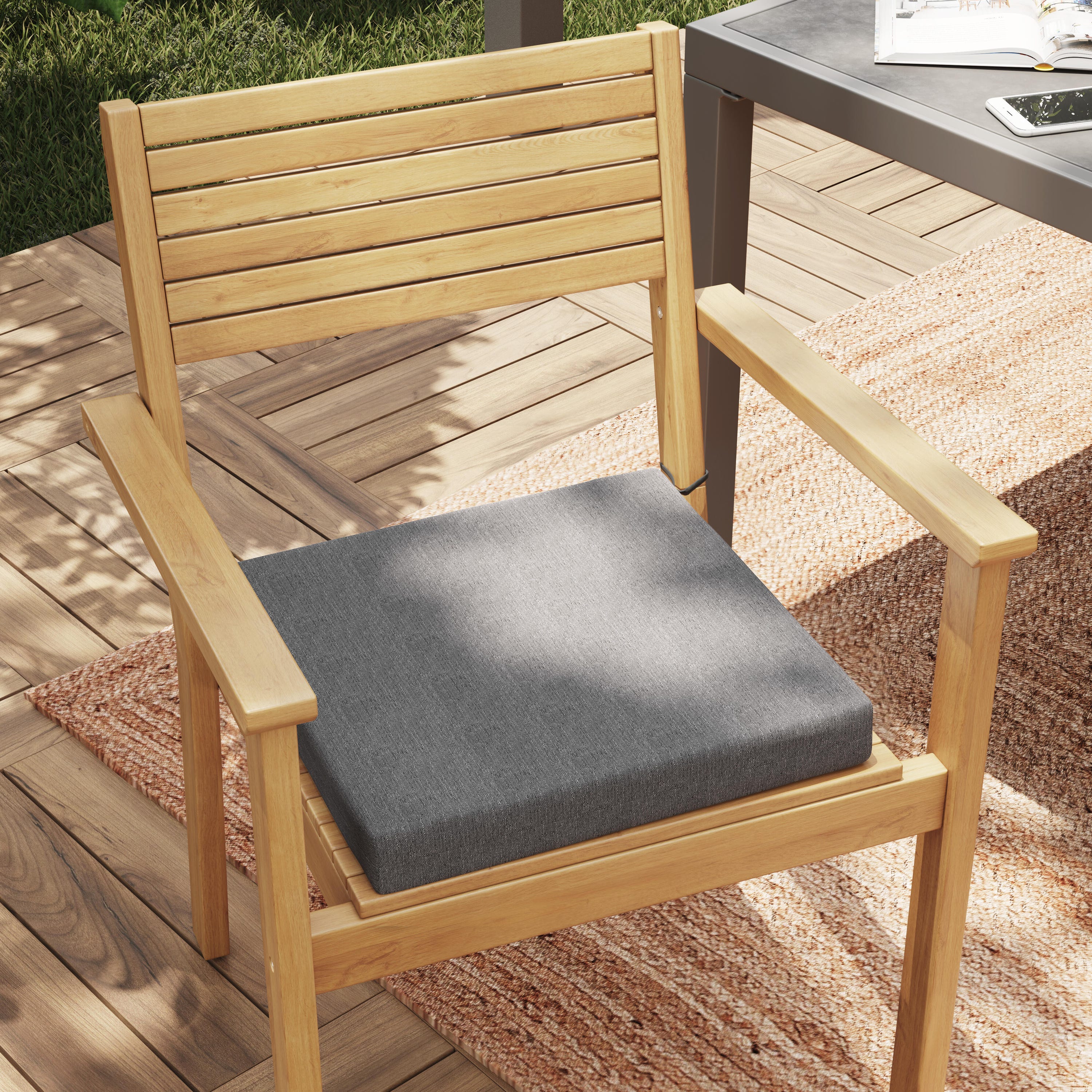 Poduszka do krzesła specjalna do basenu szara 42x42 cm