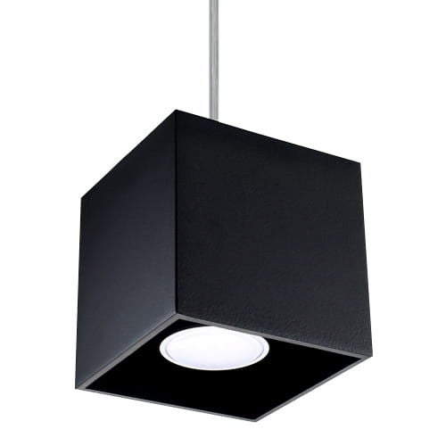 Lampa sufitowa wisząca Quad czarna 1xGU10x40W wym: 80 x 10 x 10 cm metal Sollux Lighting