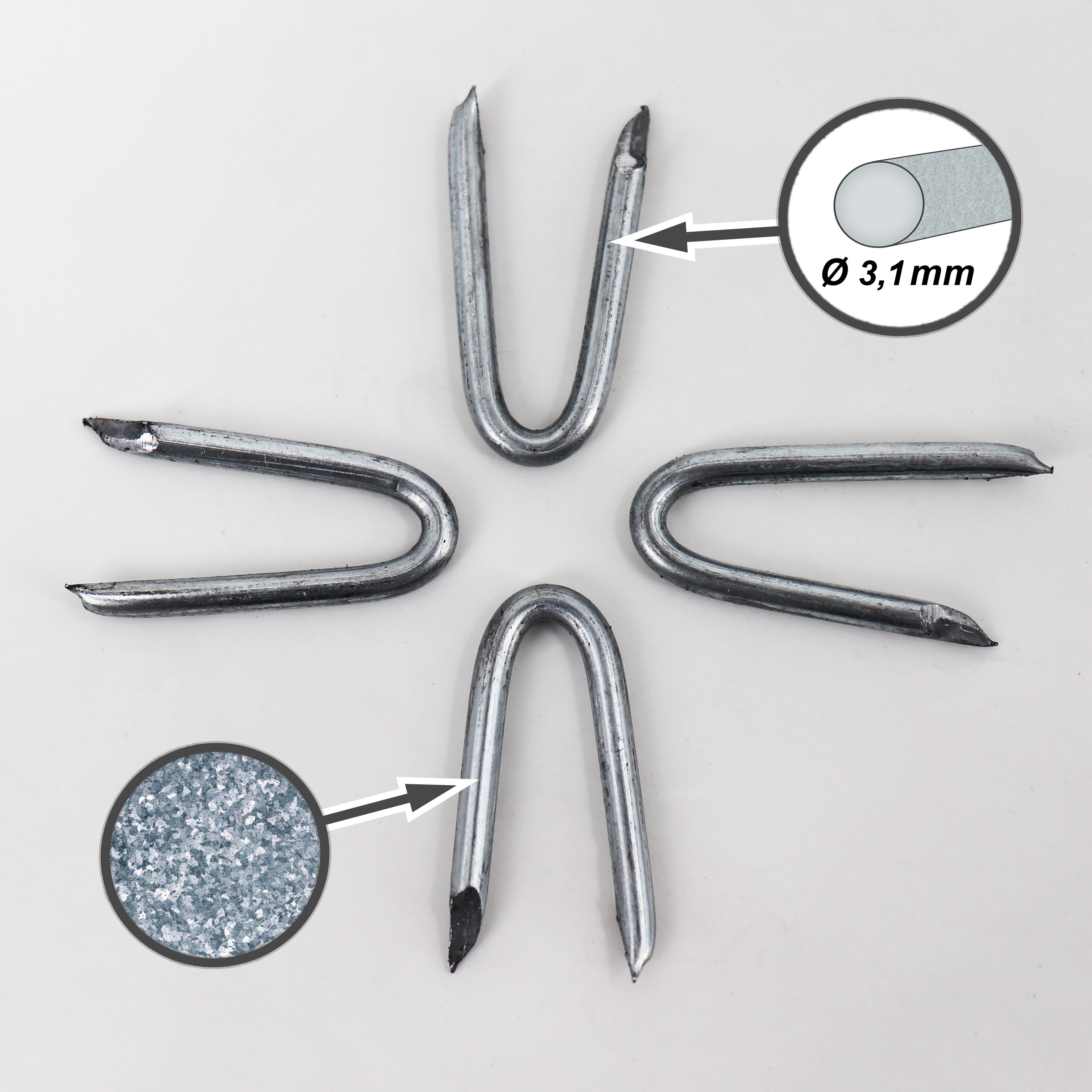 1 kg de crampons, boucles métalliques, clôture de protection contre la faune sauvage, clôture forestière, clôture - 2