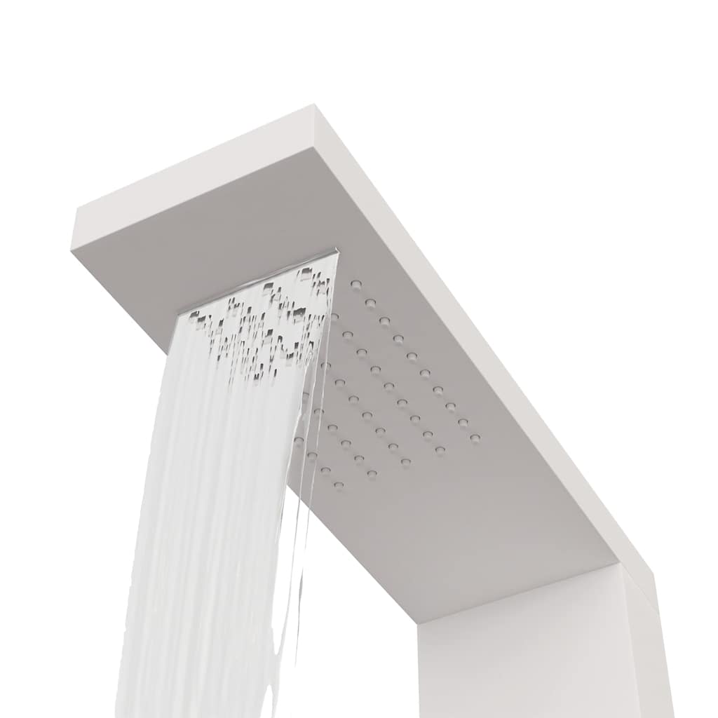 vidaXL Pannello Doccia in Alluminio Bianco - 5