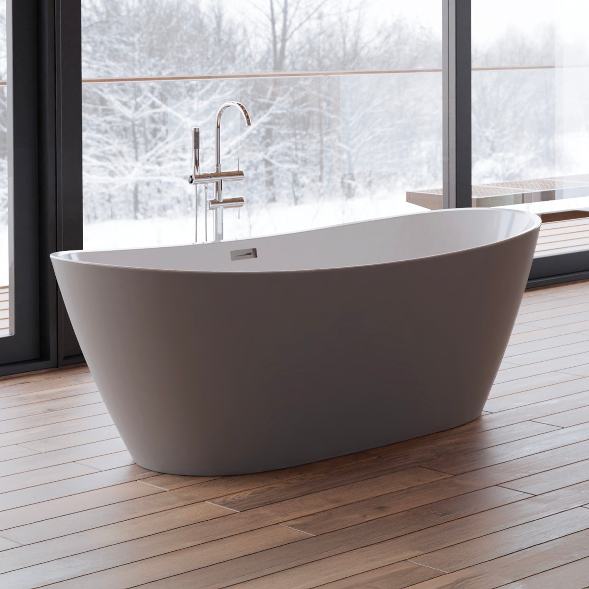 Baignoire Ilot Venecia 170 grise 170 x80 x57 cm, by SPALINA - 4