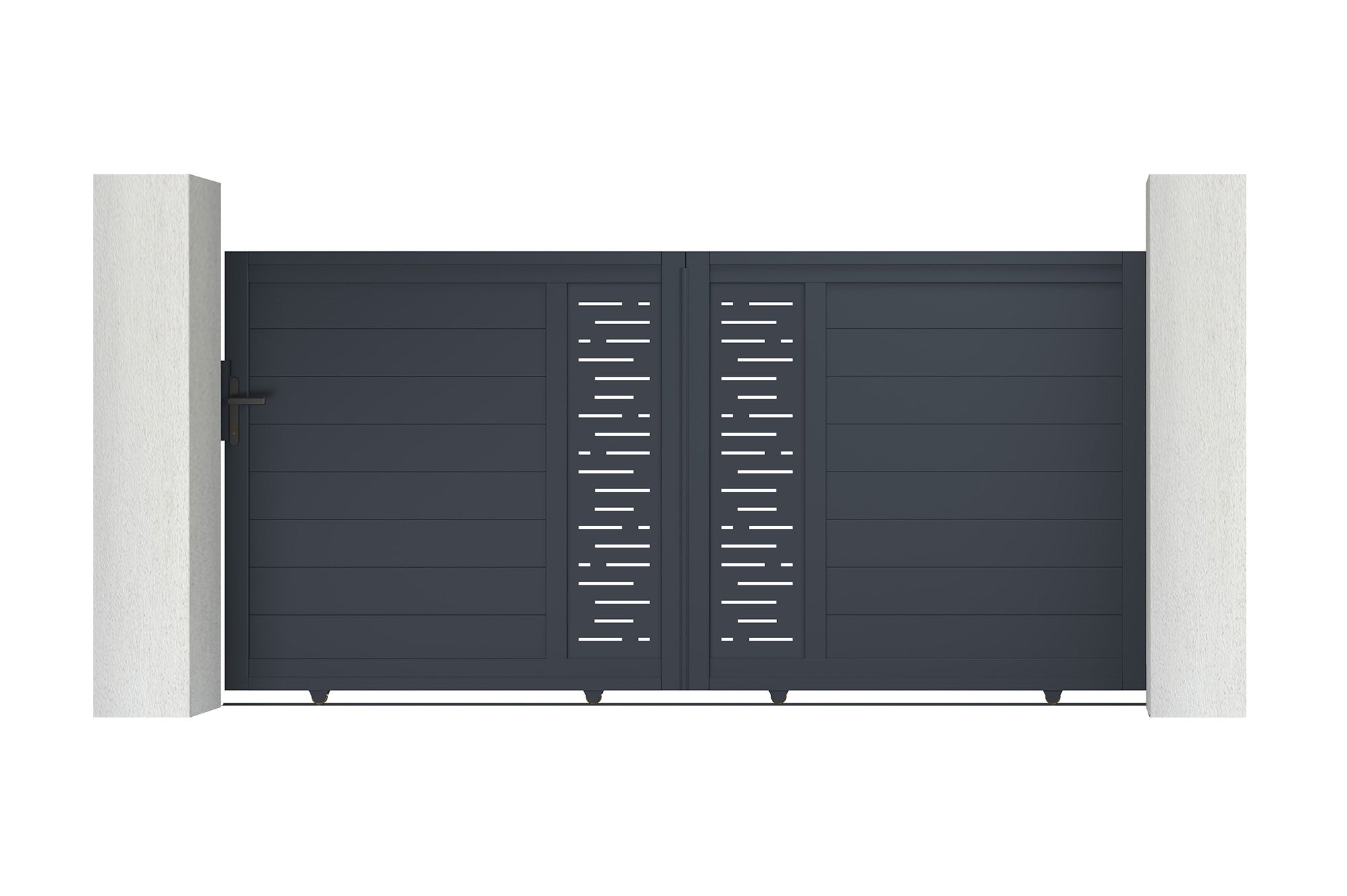 Brama przesuwna LIFE 3,5m wys. 140cm szara aluminiowa