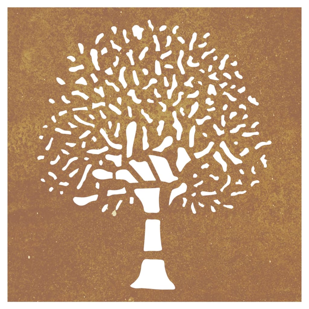 Maison Exclusive - Décoration murale jardin 55x55 cm acier corten design d'arbre - 4
