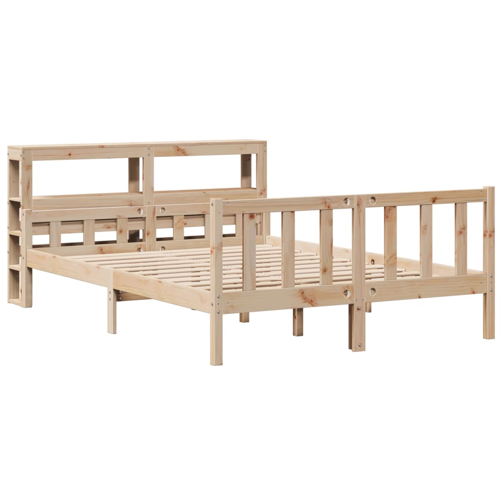 Lit double，Lit adulte，Cadre de lit sans matelas 120x190 cm bois de pin massif CSW9658421 - 3