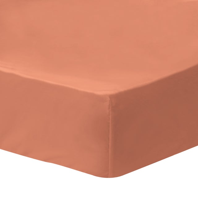 Drap-housse uni en percale, COTON BIO