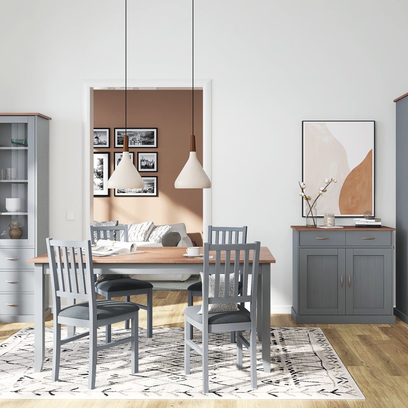 Luzerna stół do jadalni szary, brąz.