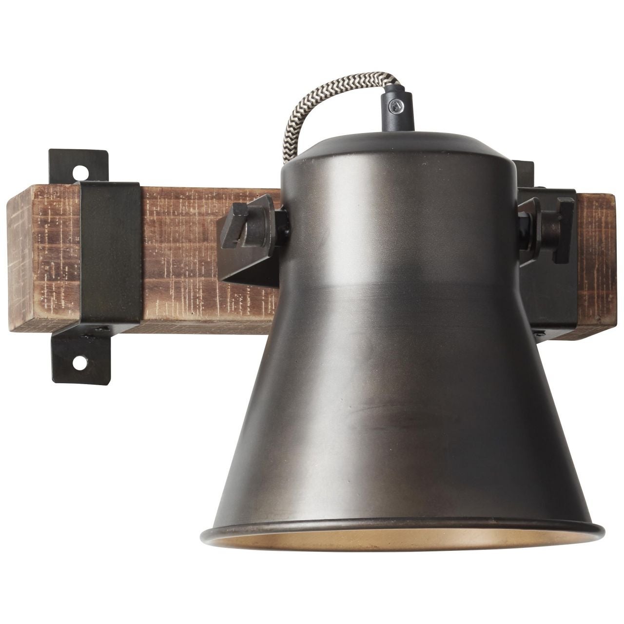 BRILLIANT lampa wisząca Tannah 3-płomienna czarna / naturalna, 3x A60, E27, 52W, kabel można skrócić / regulowana wysokość - 7