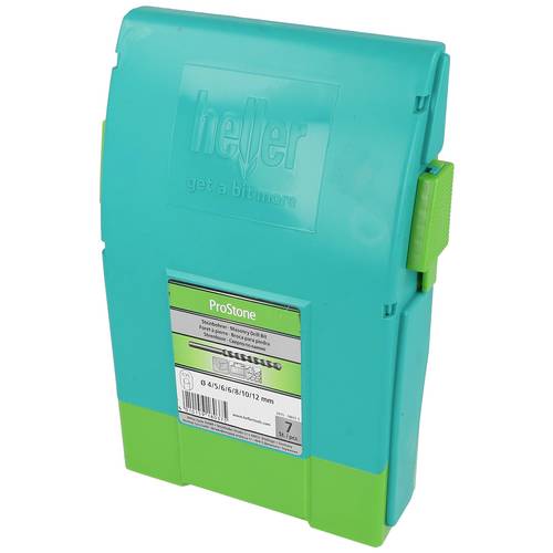 Heller - Set di punte per trapano ad alta velocità, 7 pezzi da 4, 5, 6, 8, 10 e 12 mm