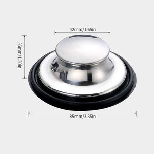 Filtre d’évier 3-en-1 en inox, stoppeur anti-bouchage pour évier 3,5