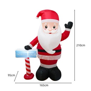 Père Noël Gonflable Géant 12 Pieds - Déco Extérieure Noël - Facile à Installer - Neuf