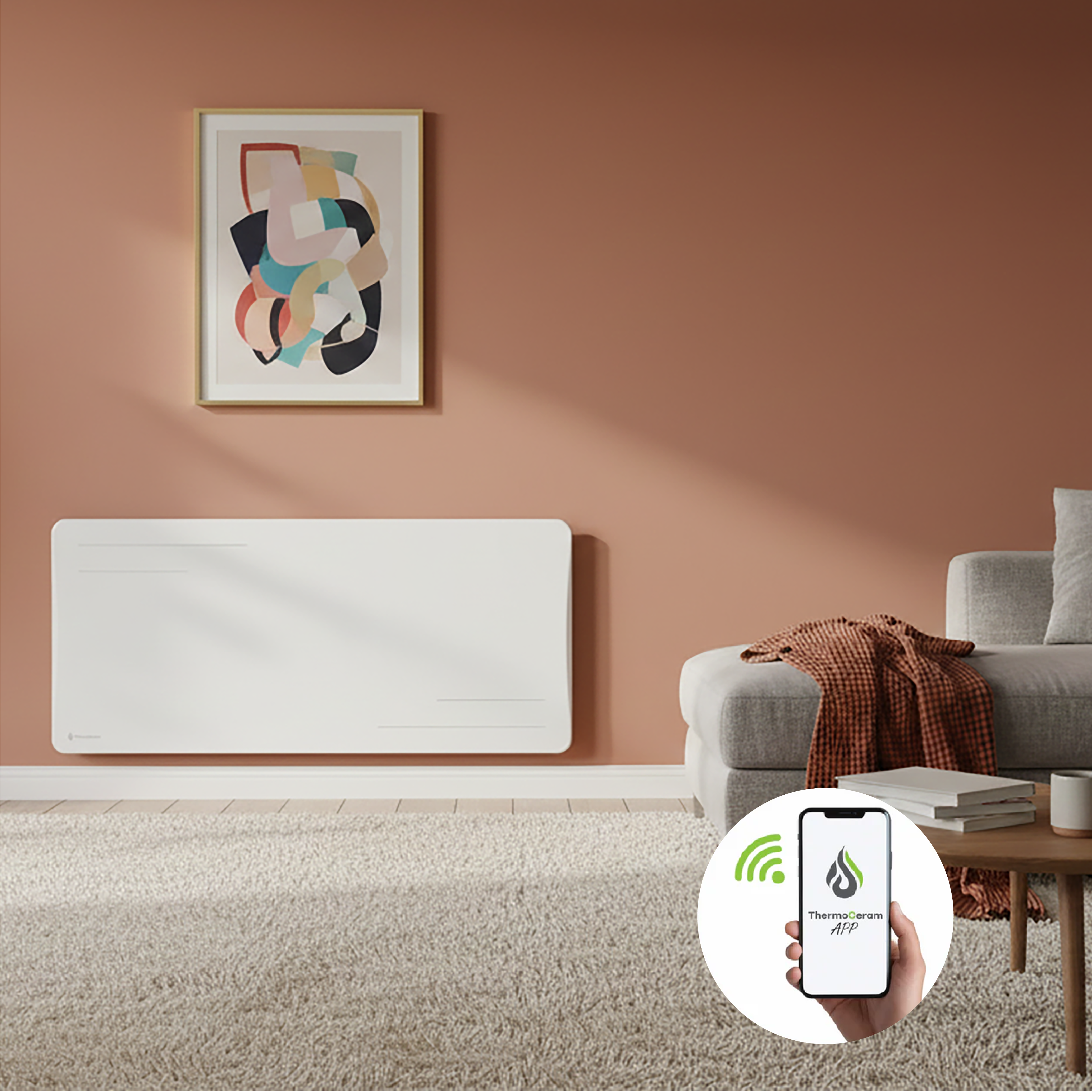 Grzejnik elektryczny ceramiczny 2000W WiFi Alice biały Thermoceram