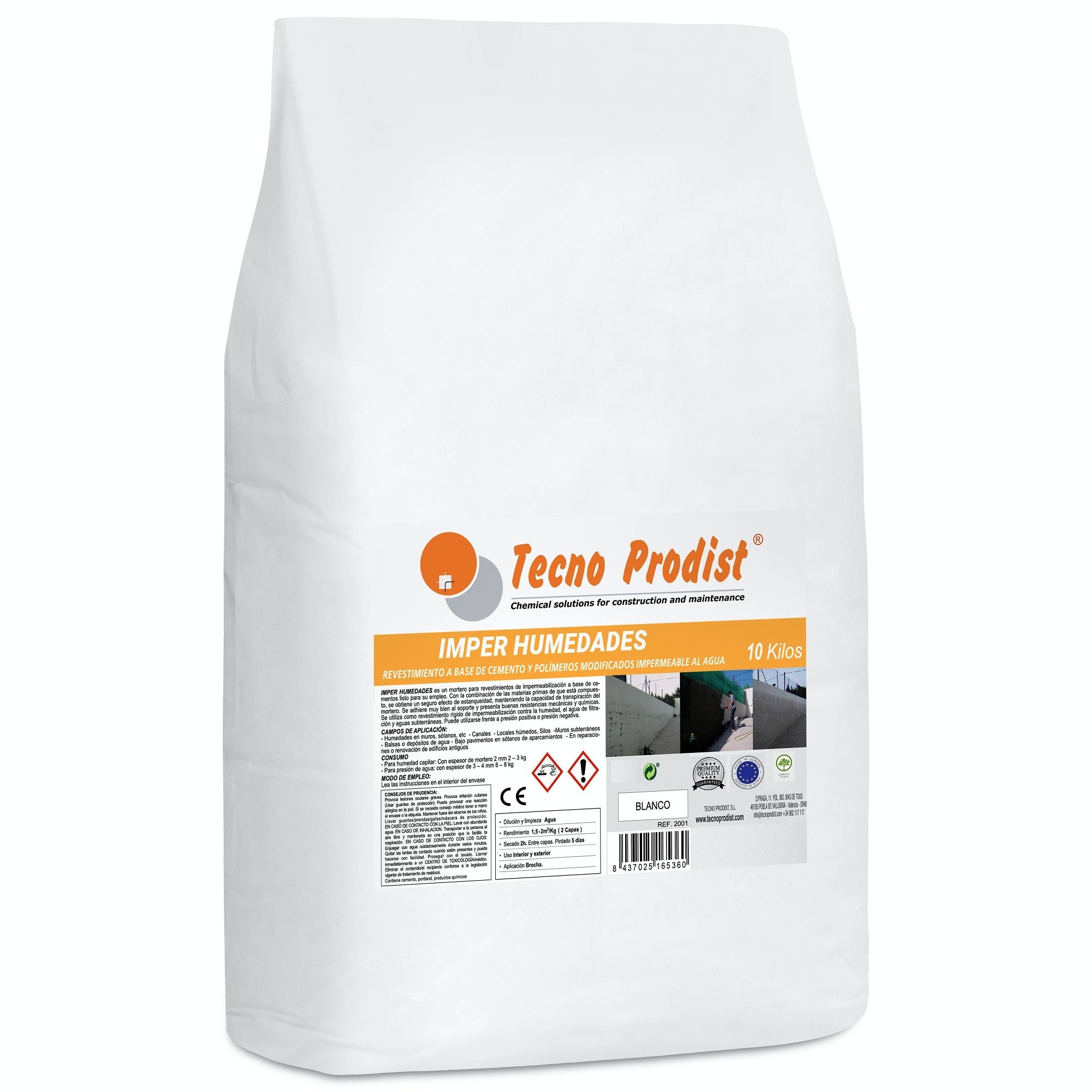 Mortier imperm?�abilisant pour murs et sous-sols IMPER HUMIDE Blanc - Sac 10 Kg | Leroy Merlin