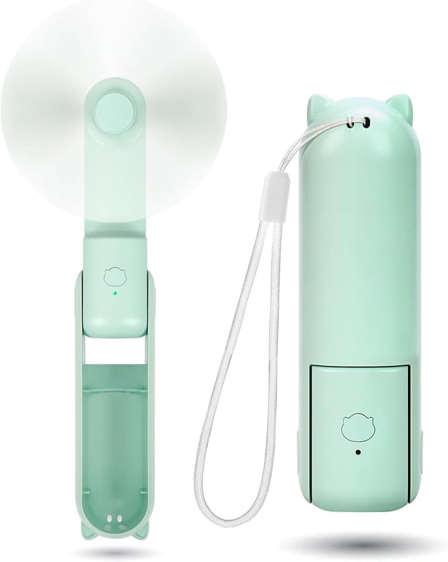 Mały, cichy wentylator, 3-biegowy, przenośny wentylator USB do akumulatorów podróżnych (zielony)