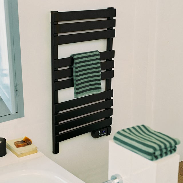 WARM TOWEL - Sèche-serviettes électrique au sol ou mural 500W Sans pieds et sans étagère