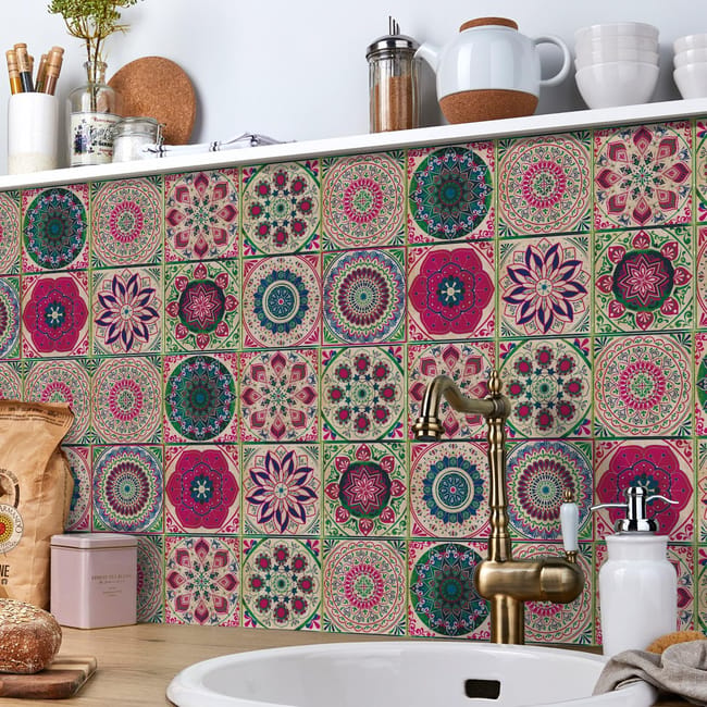 20 pz adesivi da parete piastrelle stile marocchino bagno 20 pz adesivi da parete piastrelle stile marocchino bagno
