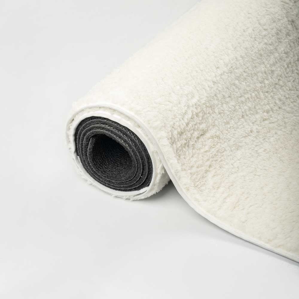 MODEMA - Tappeto lavabile in lavatrice, fondo antiscivolo, tappeto da cucina 45x90cm Shaggy Beige - 6