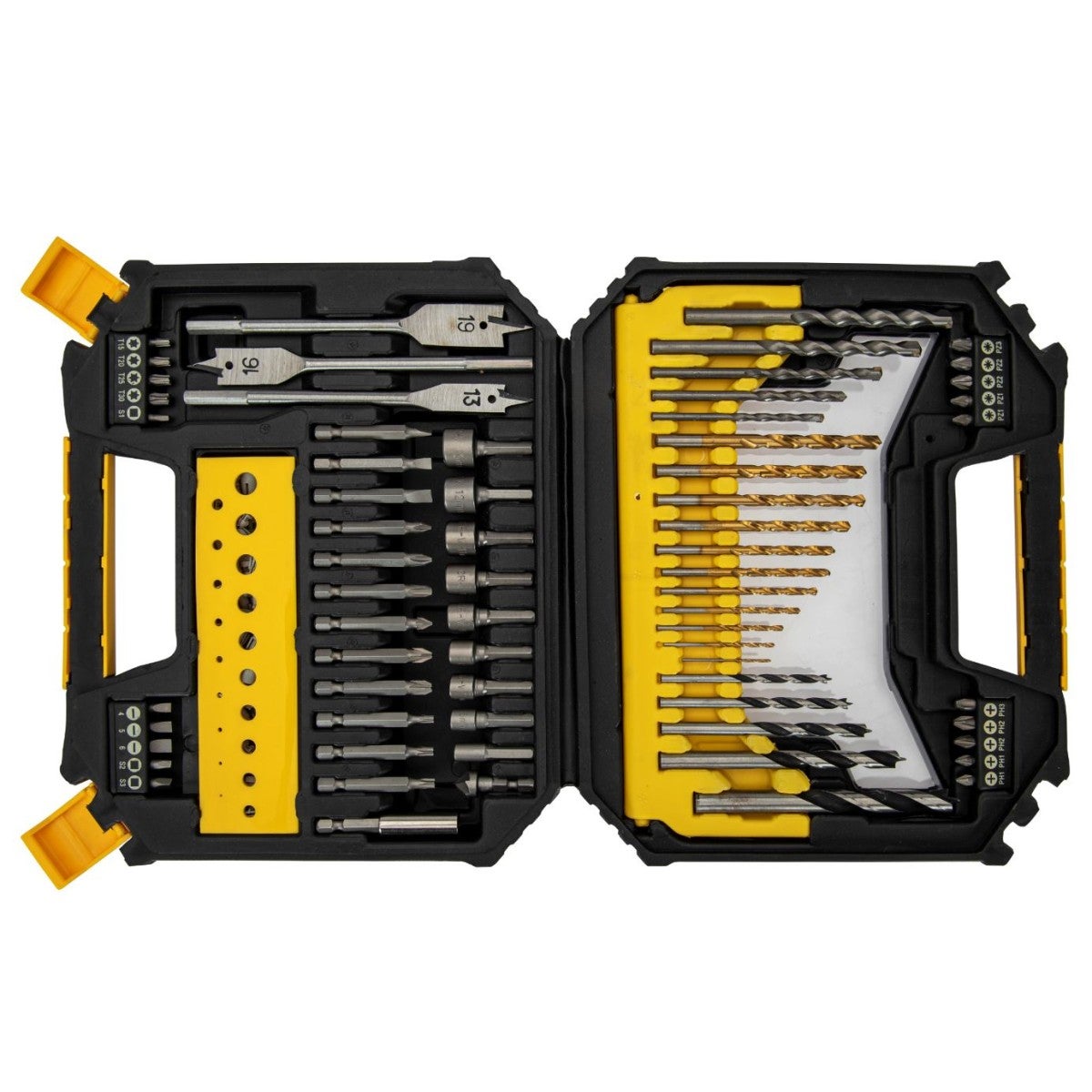 Coffret D'outils 111 Pièces QUOTRE - Forets à Bois, Métal, Pierre - Embouts Tournevis - Cliquet - Pour Perceuse Sans Fil/filaire