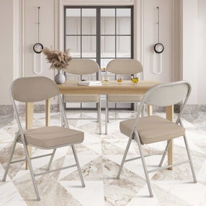 FST92-W Chaise Pliante en Bois avec Assise et Dossier Rembourrés FST92-W Chaise Pliante en Bois avec Assise et Dossier Rembourrés