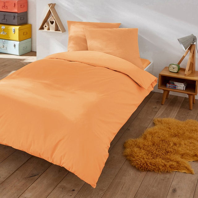 Housse de couette enfant en polycoton, Scenario - Mangue - 140 x 200 cm