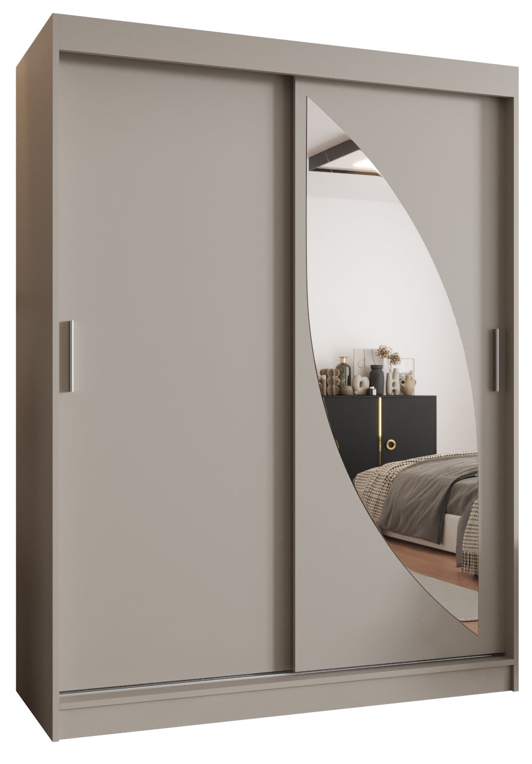 Szafa przesuwna garderoba MILO 150 x 62 x 200 cm Kaszmir