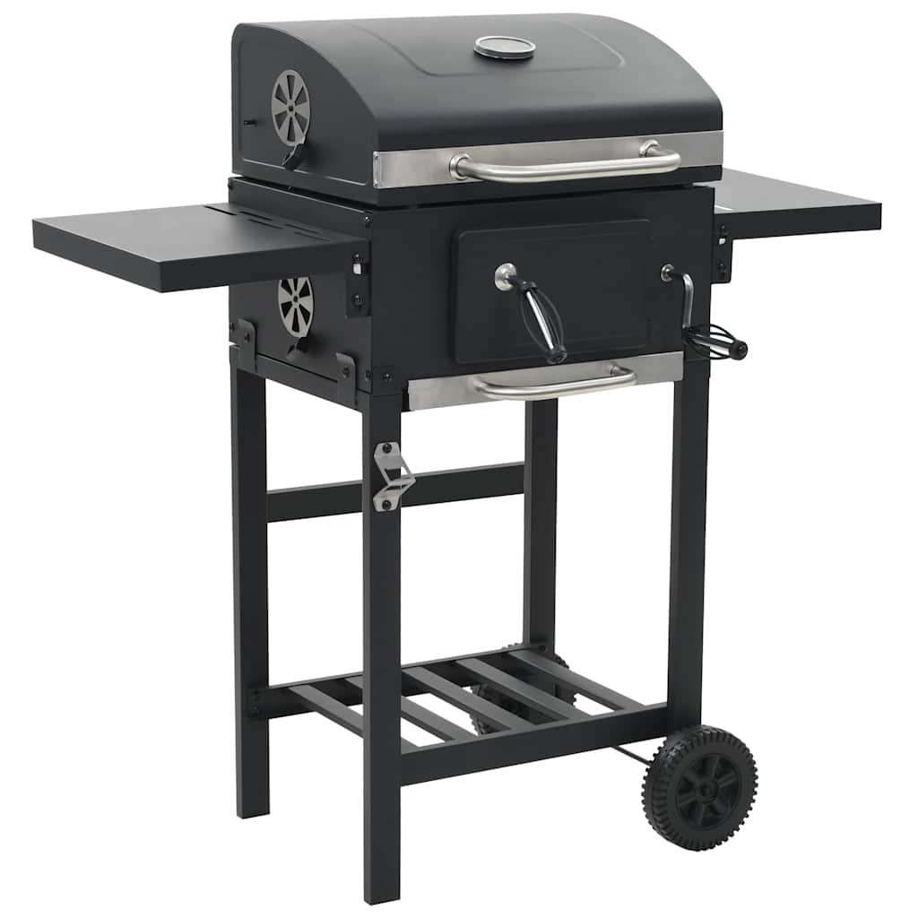 Vidaxl Barbacoa De Con Estante Inferior Carbón/Negra , Leroy Merlin