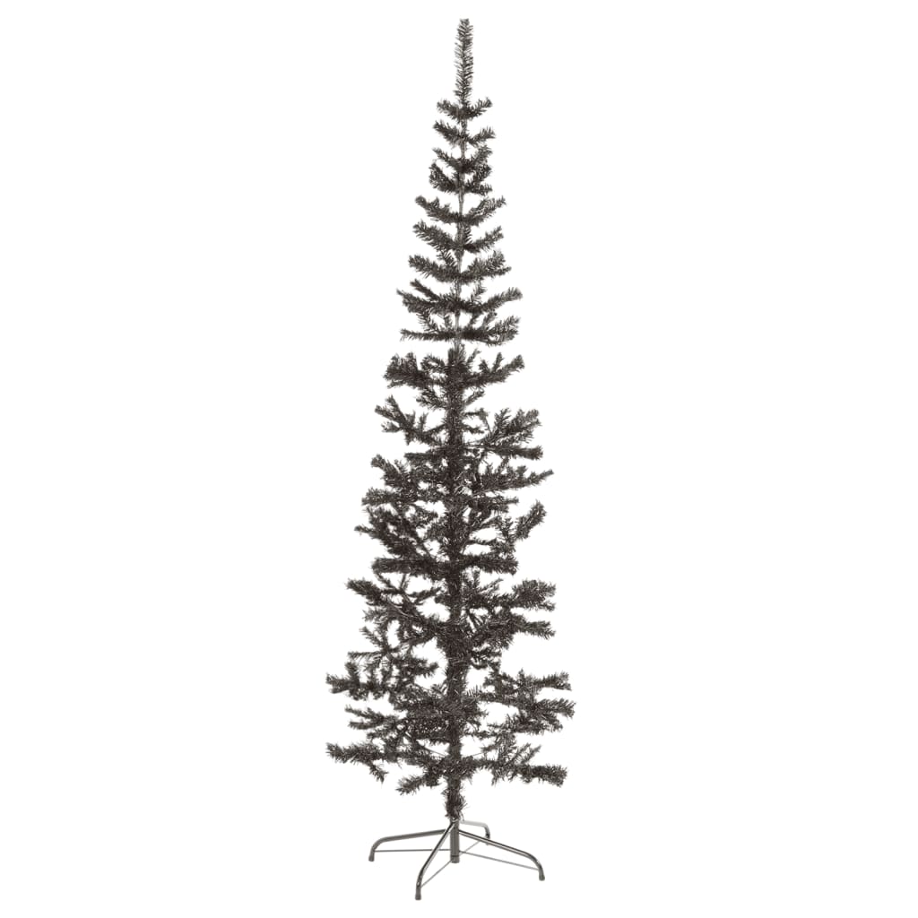 Smukła czarna choinka 240cm - COMFORTXL