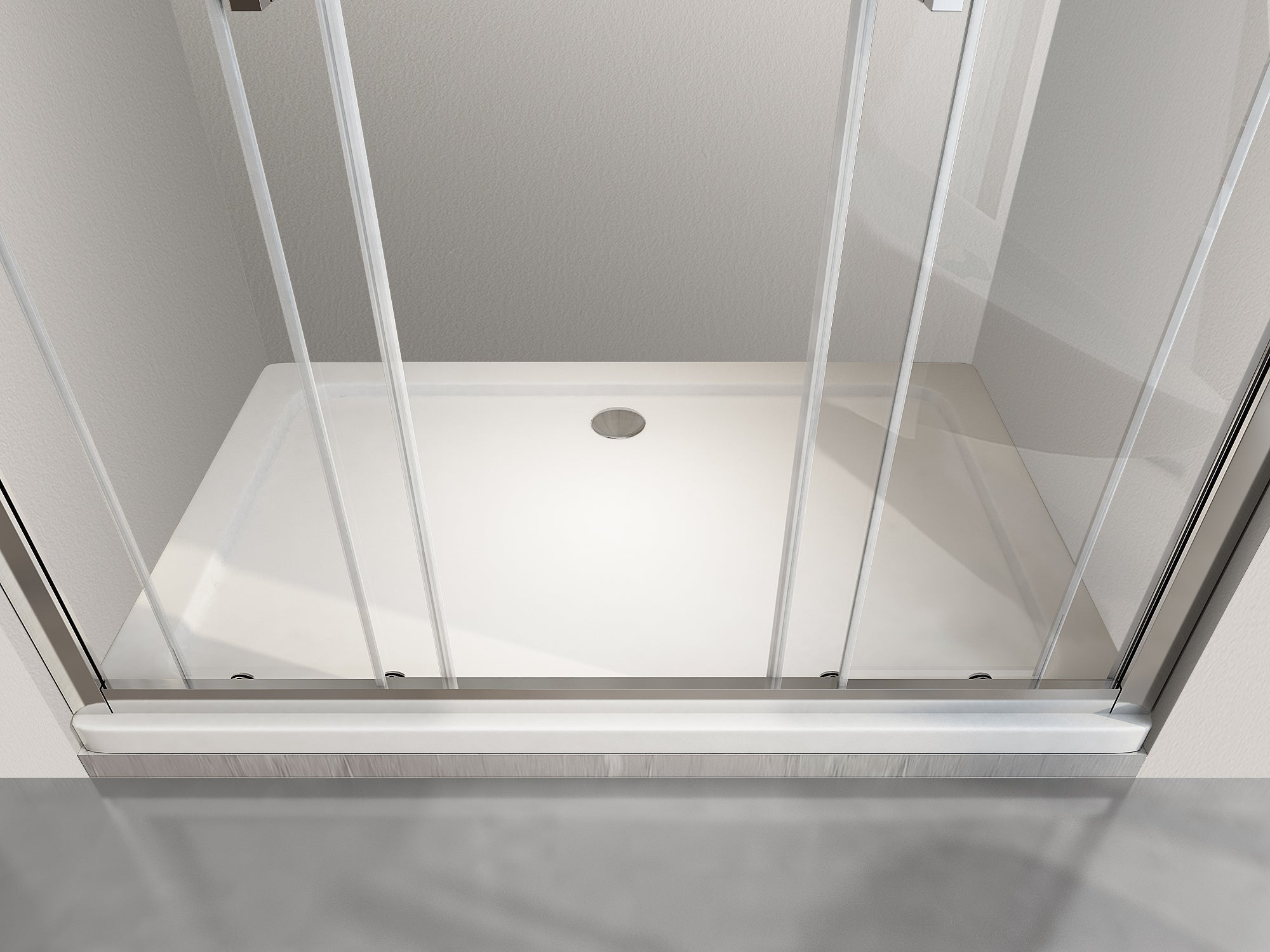 Porta Doccia A 4 Ante Per Nicchia - Cristallo Temperato 6mm Trasparente, EasyClean Anticalcare, Misure 153-158 Cm - Foto 3