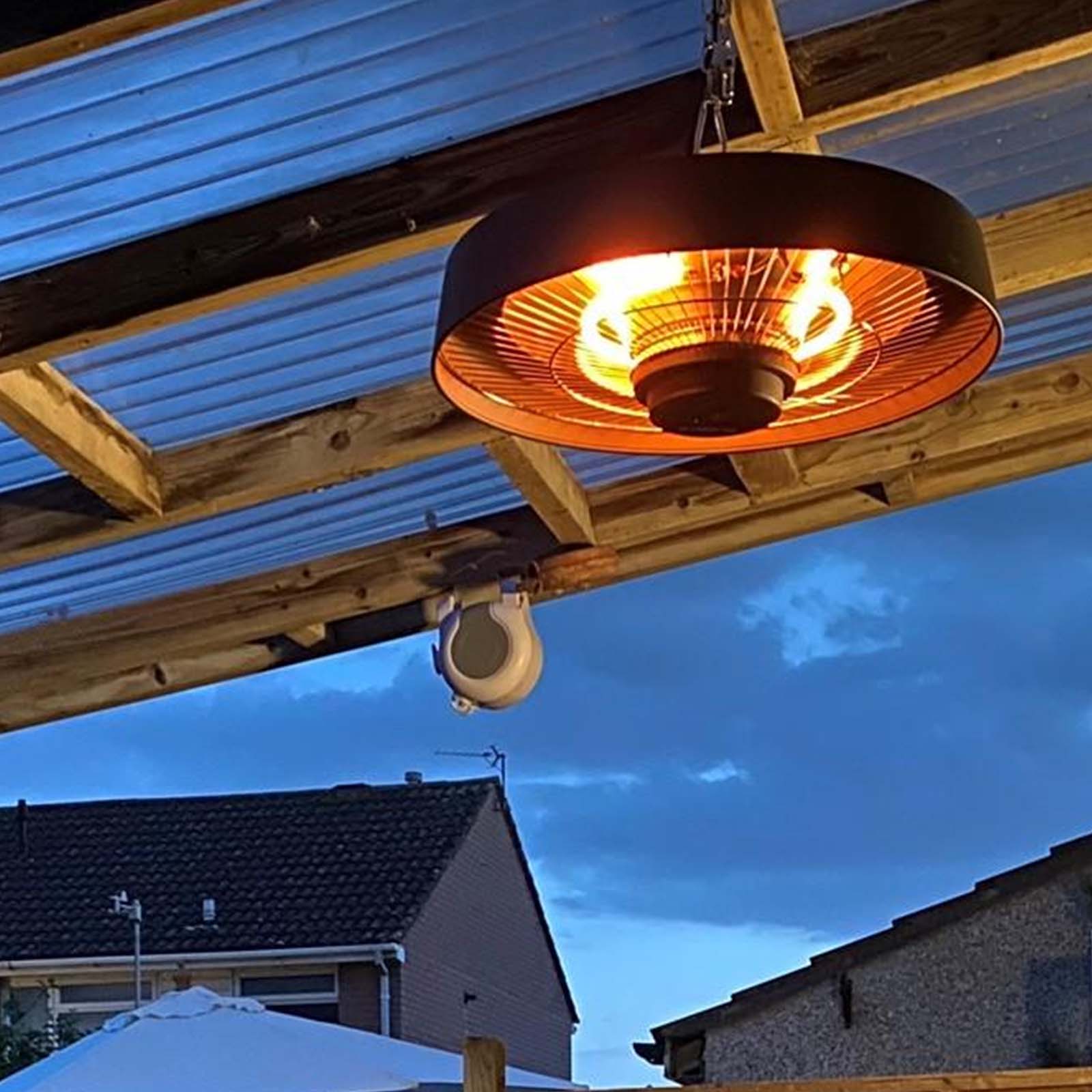 Aquecedor exterior de teto a infravermelhos 2000W KEKAI Top Design - 2