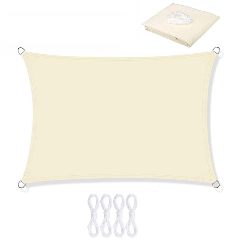 Żagiel przeciwsłoneczny 2,5x3 m, wodoodporny z kolumną wodną, ochrona przed słońcem, 95% ochrona UV, na taras, do ogrodu, na balkon, do kwadratu, na