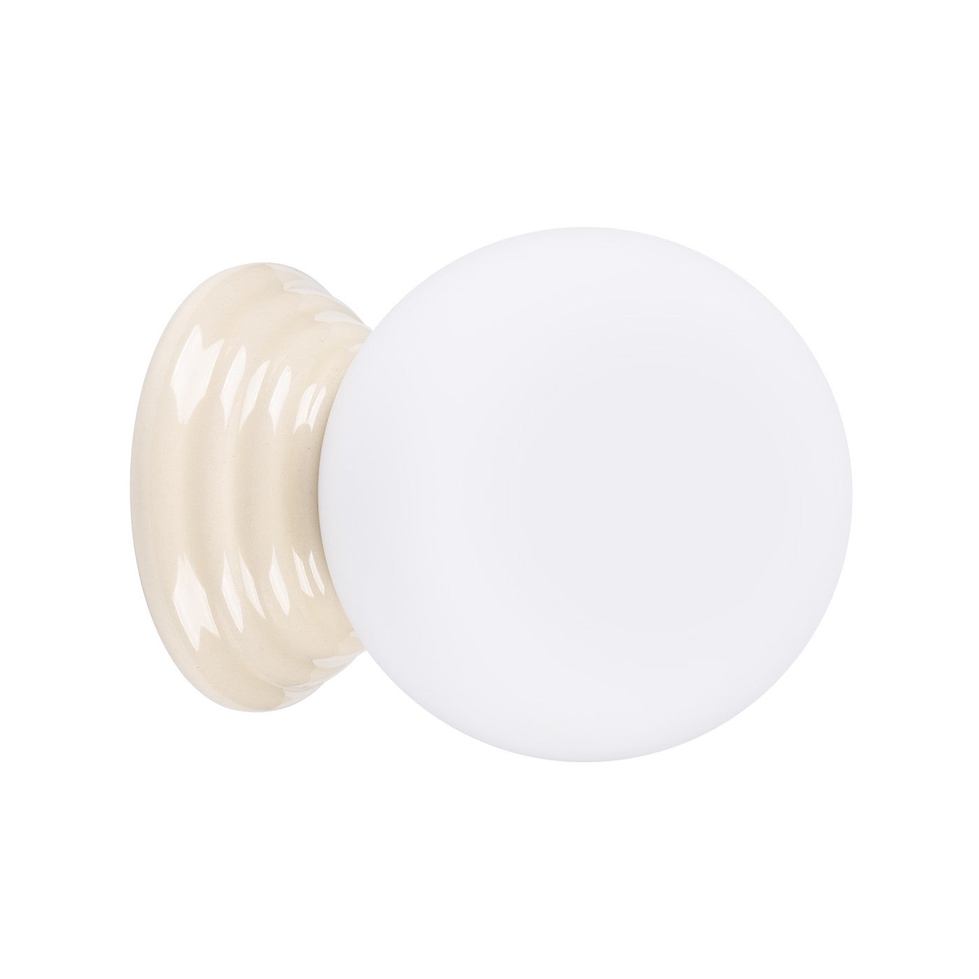 Kinkiet ścienny ceramiczny szkliwiony ZORI beżowy 1xG9x15W ceramika / gips wym:12x12x16cm IP44 Sollux Lighting