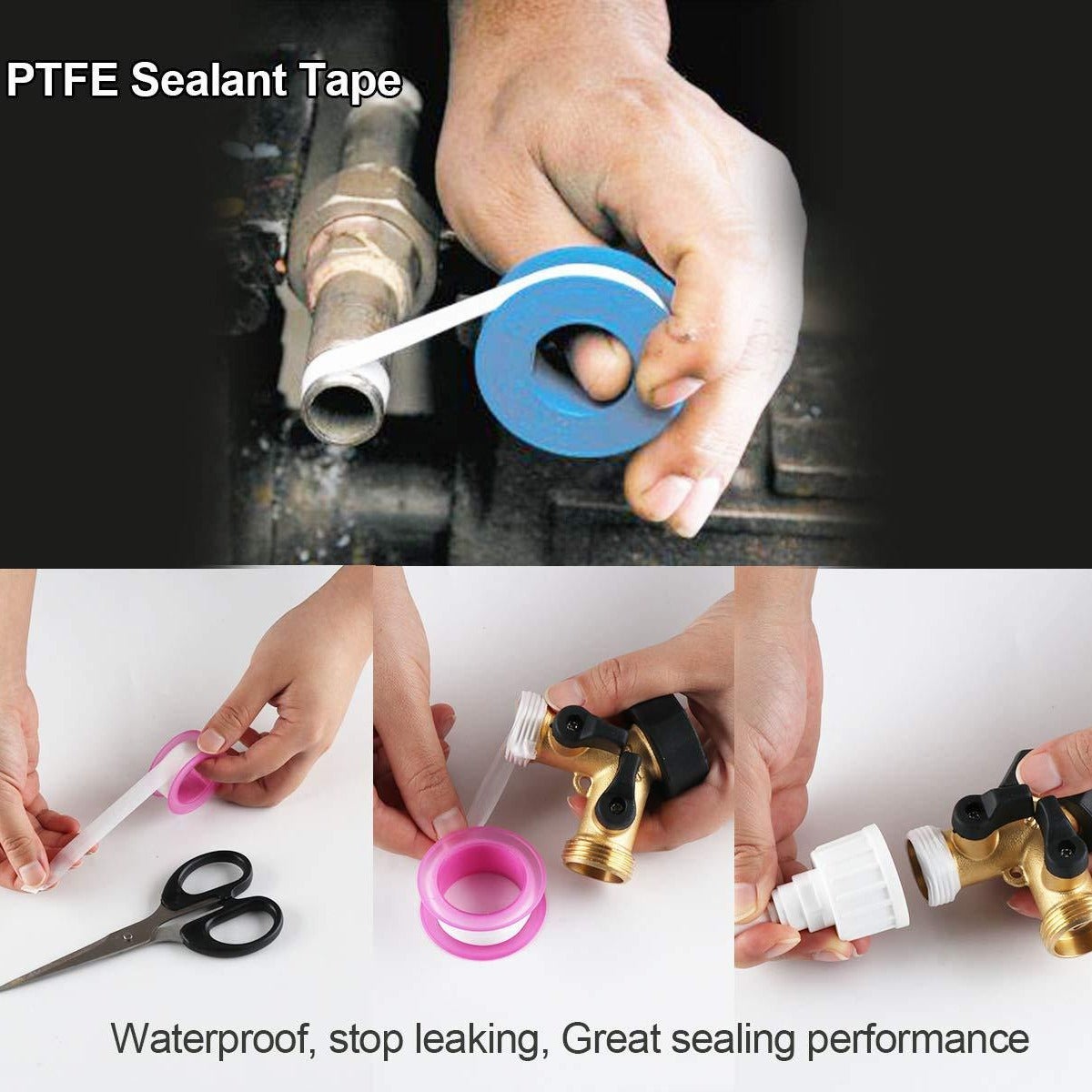 Répartiteur de Robinet 2-Voies Y-Distributeur, Double Arrivee d'eau Machine a Laver Répartiteur D'Eau 3/4 Pouces pour Connexion de 2 Appareils, Laiton - 4