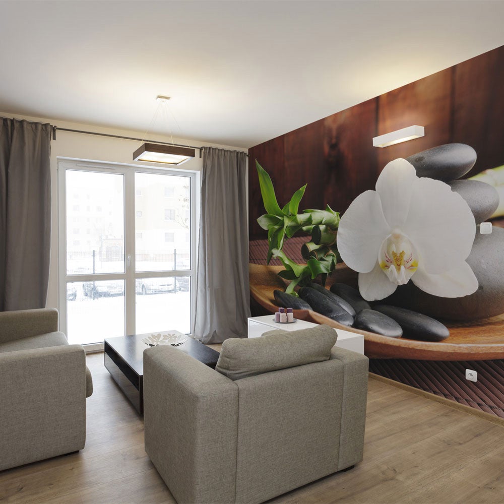 Papier peint intissé panoramique Orient temple zen 250x193 cm | Leroy ...
