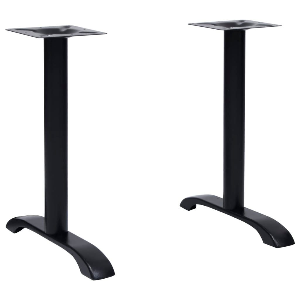 Nogi do stołu bistro 2 szt. Czarne 61x8x72 cm Żeliwo vidaXL