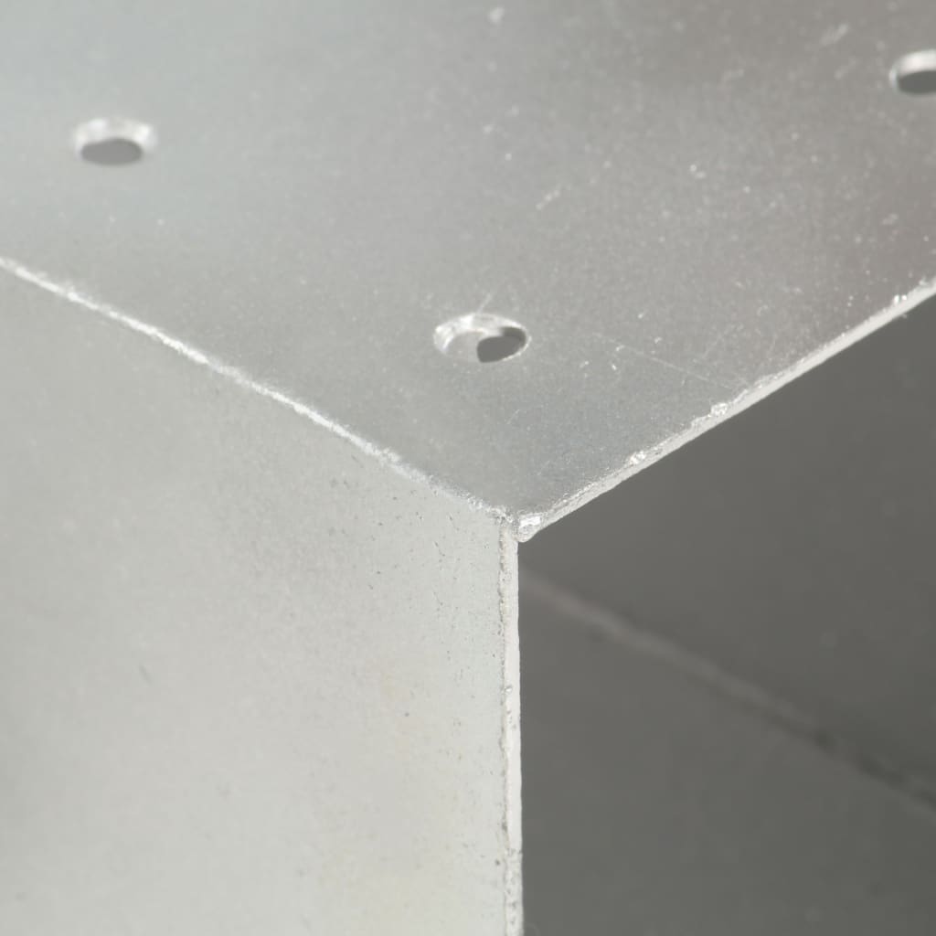 vidaXL Connecteurs de poteau 4 pcs Forme en Y Métal galvanisé 91x91 mm - 5