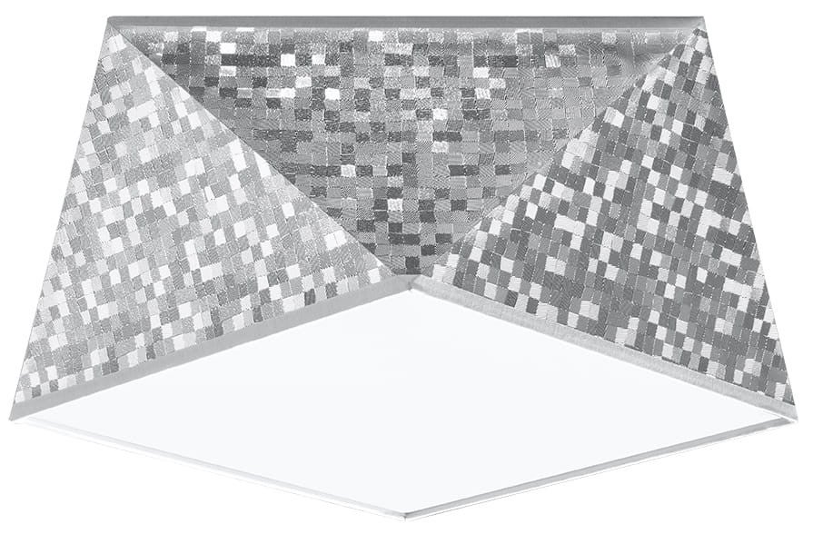 Plafon Hexa niestandardowy srebrny 1xE27x20W wym: 15 x 30 cm IP20 tworzywo sztuczne Sollux Lighting