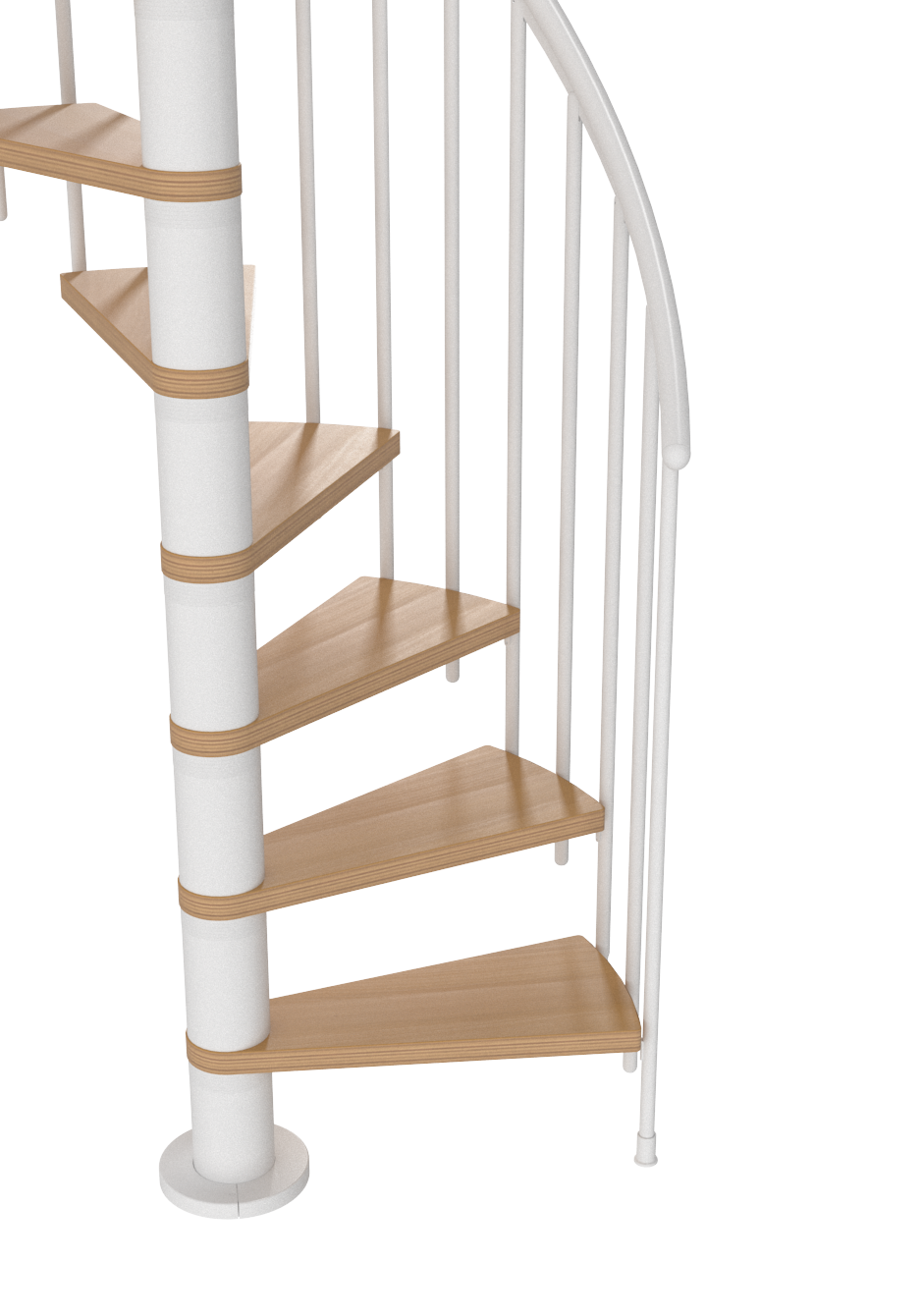ESCADA EM ESPIRAL CALGARY Ø120cm - 11+1D- FAIA - BRANCO RAL9016 -ALT.280,8CM - SOGEM - 2