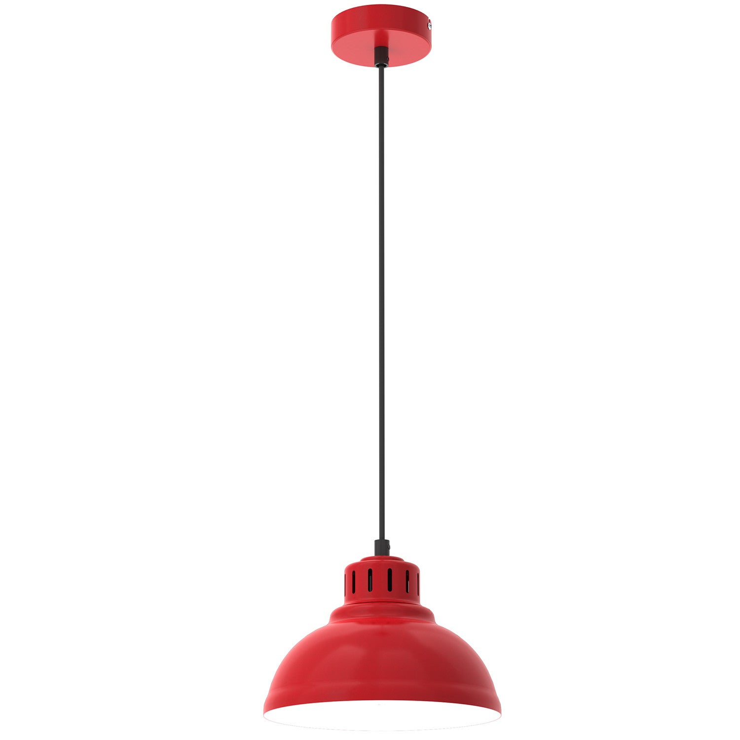 Lampa wisząca Sven czerwony matowa-biała-czarna 1xE27x15W wym: 110 x 21 x 21 cm metal Luminex
