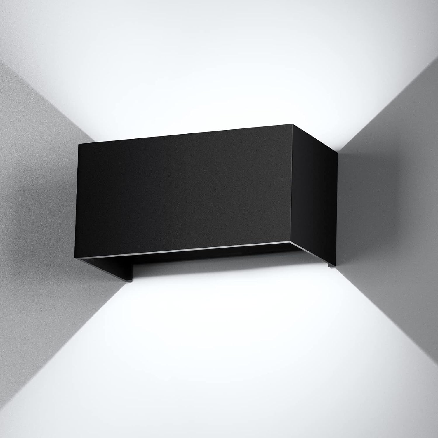 Kinkiet LED 24 W, lampa ścienna do użytku zewnętrznego/wewnętrznego, regulowana wiązka światła, wodoodporność IP65, światło białe zimne 6000 K