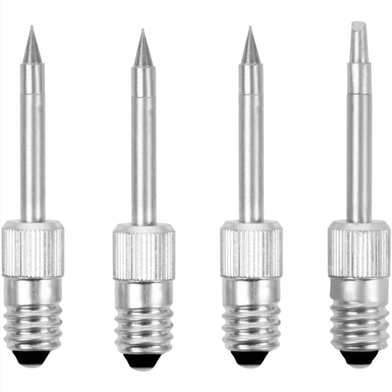 Zestaw 4 zapasowych akcesoriów do lutowania do grotów lutowniczych USB 8 W, przenośne groty lutownicze do prac naprawczych (końcówka okrągła