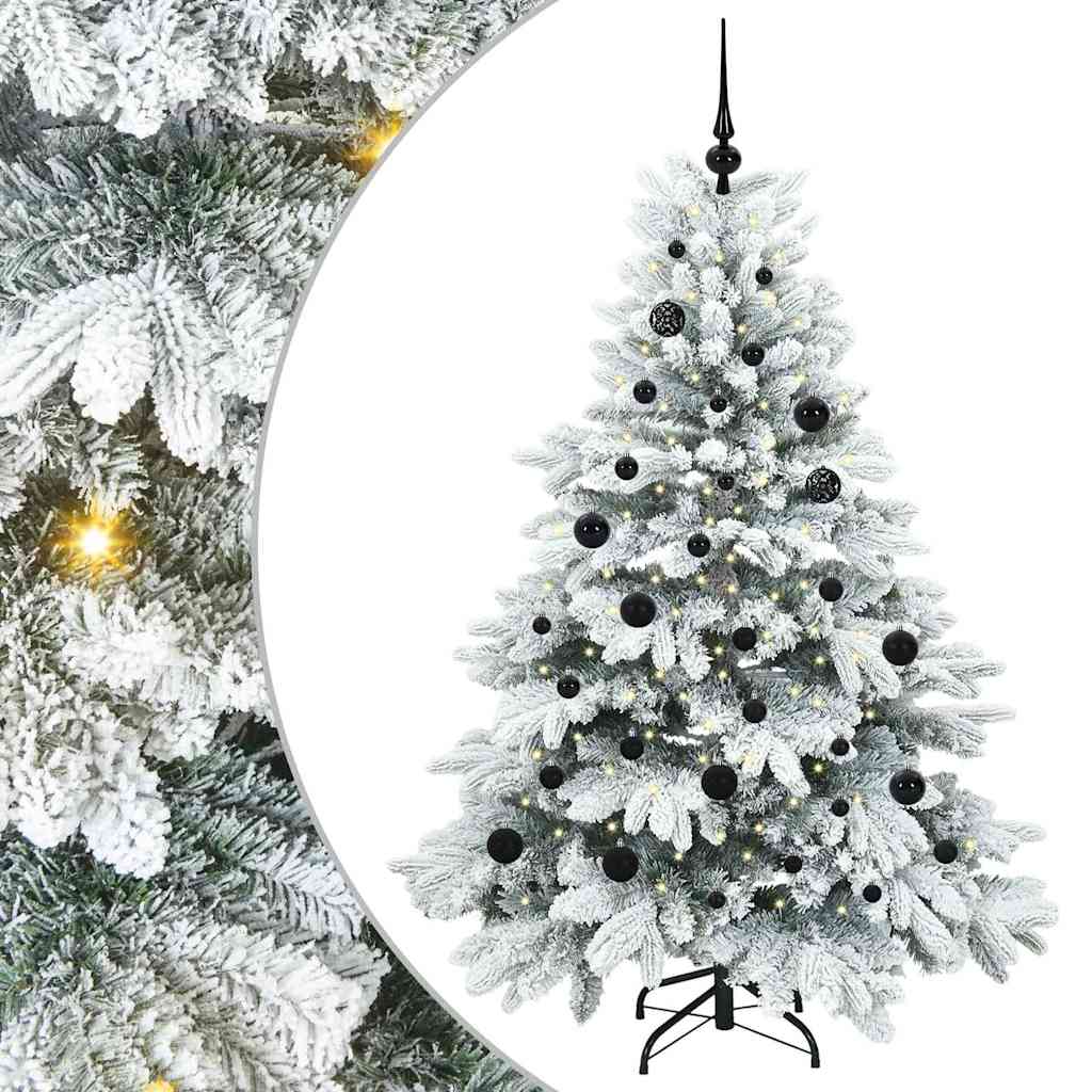 Sztuczna choinka z 150 diodami LED Zielony 150 cm PE i PVC