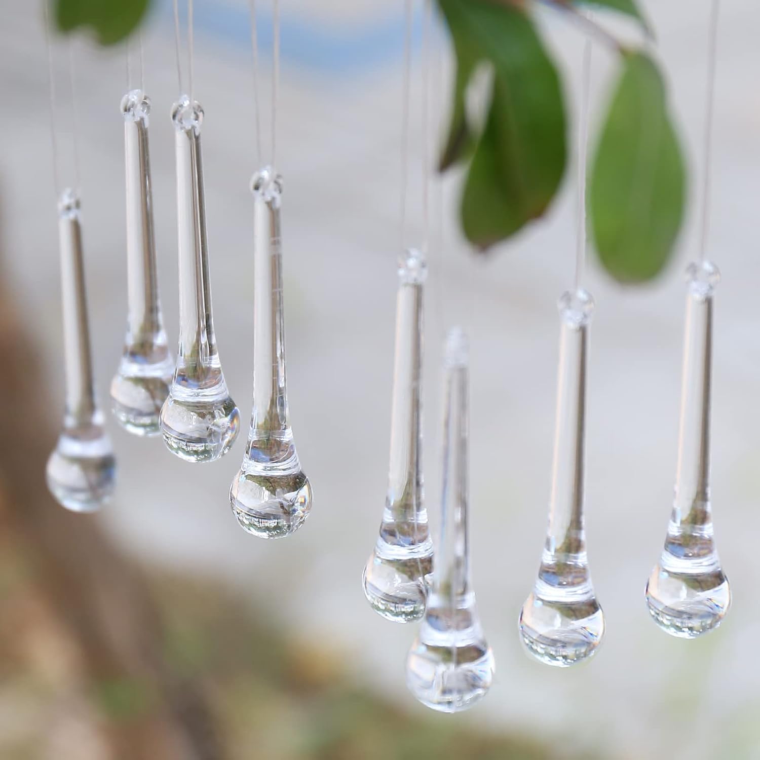 40 peças de decoração para árvore de Natal, pingente de gota de sorvete, decorações de acrílico para árvore de Natal, pingente - 4