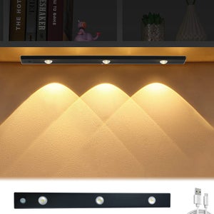 Ferswe Touch Light dimmerabile, luci touch ricaricabili 3000K da attaccare, luce armadio con batteria grande da 1000 mAh, luce notturna a LED per armadio, bancone, cucina(confezione da 2