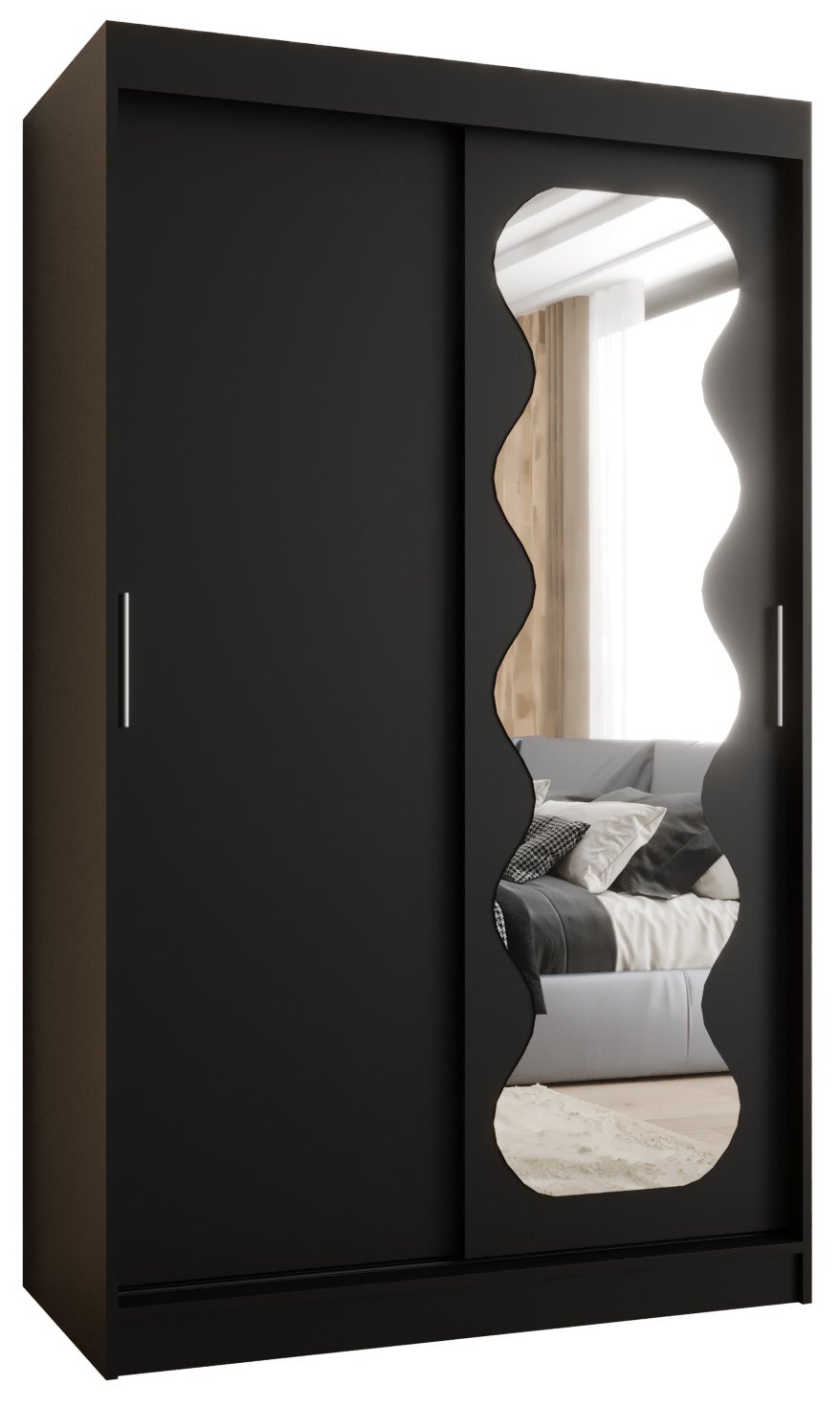 Szafa przesuwna garderoba SPOTI 120 x 62 x 200 cm Czarny