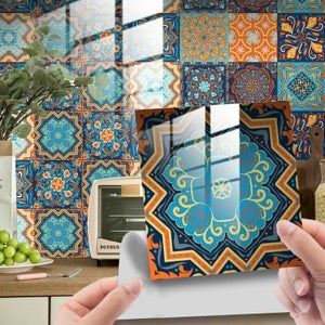 Vinilo Adhesivos Decorativos Para Azulejos - Baldosas De Cemento Adhesivo Mate 36 Adhesivos 15x15 Cm 92670017