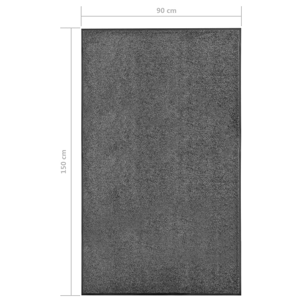 Paillasson lavable gris anthracite 90x150 cm - COMFORTXL - 6