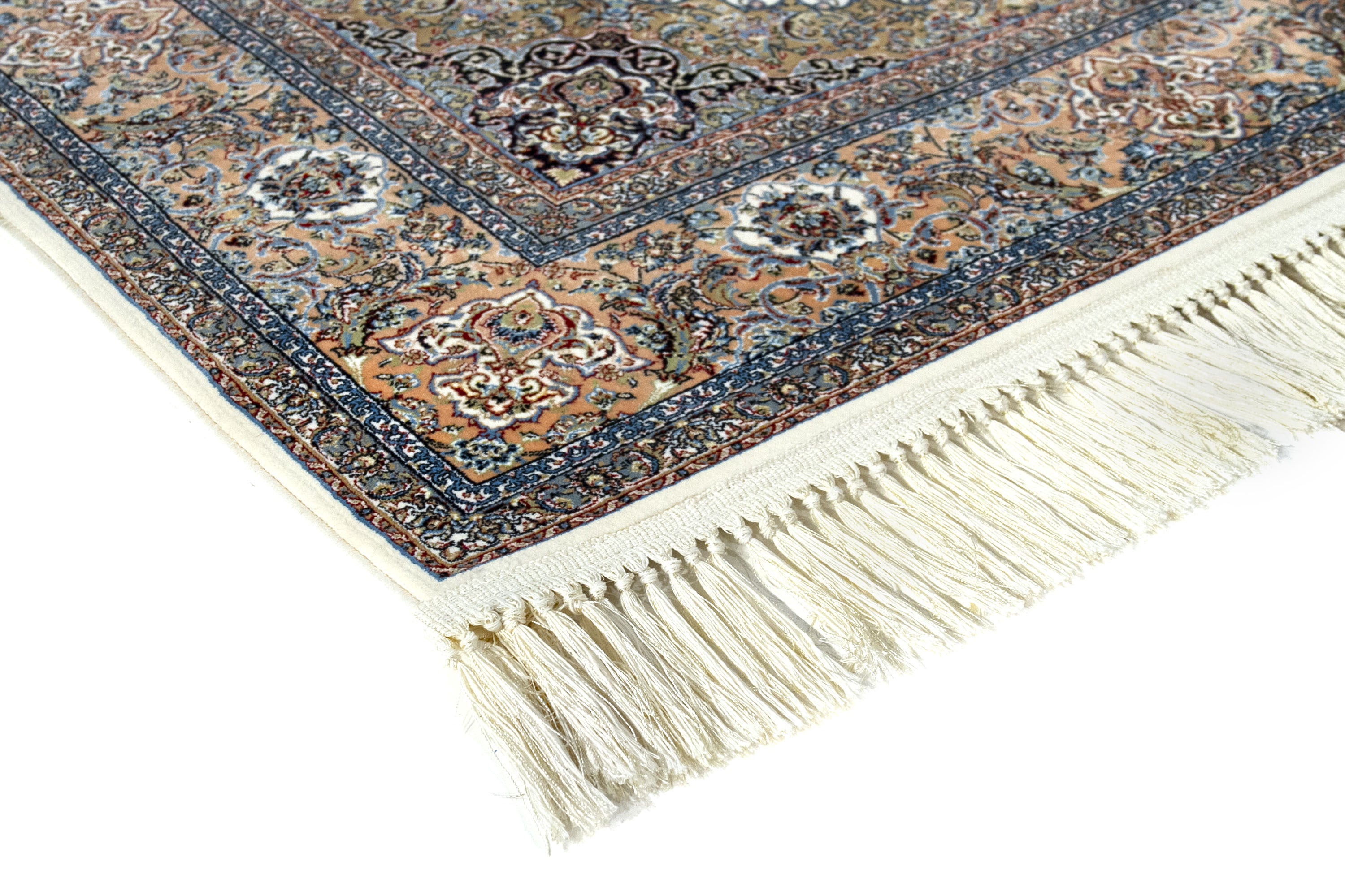 Hamid - Tapis 300x200cm marron motif floral oriental - 7