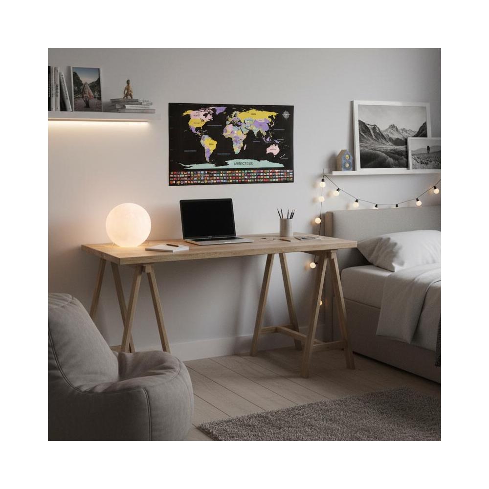 Poster à gratter Carte du monde Sil - 2